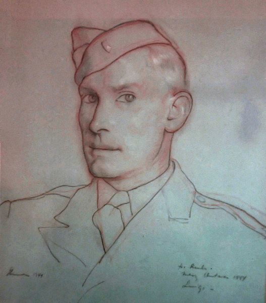  Portrait of 2nd Lieutenant Rudolph Fuchs by Italian-American artist Luigi Lucioni, 1944
